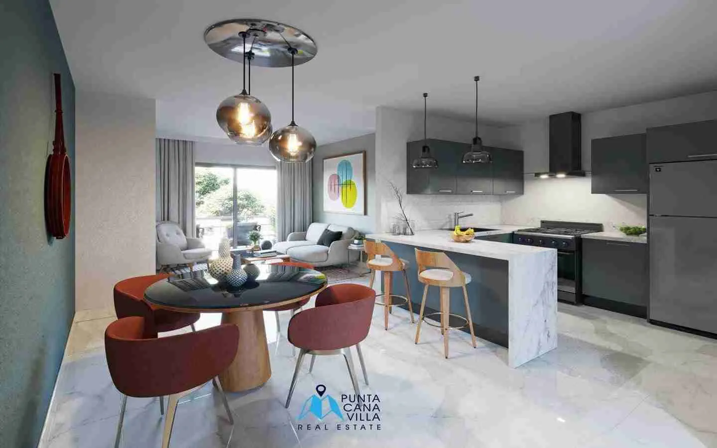 Modern Two Bedroom Condo For Sale In Bavaro, Punta Cana With Home Automation System () Modern Two Bedroom Condo For Sale In Bavaro, Punta Cana With Home Automation System ()