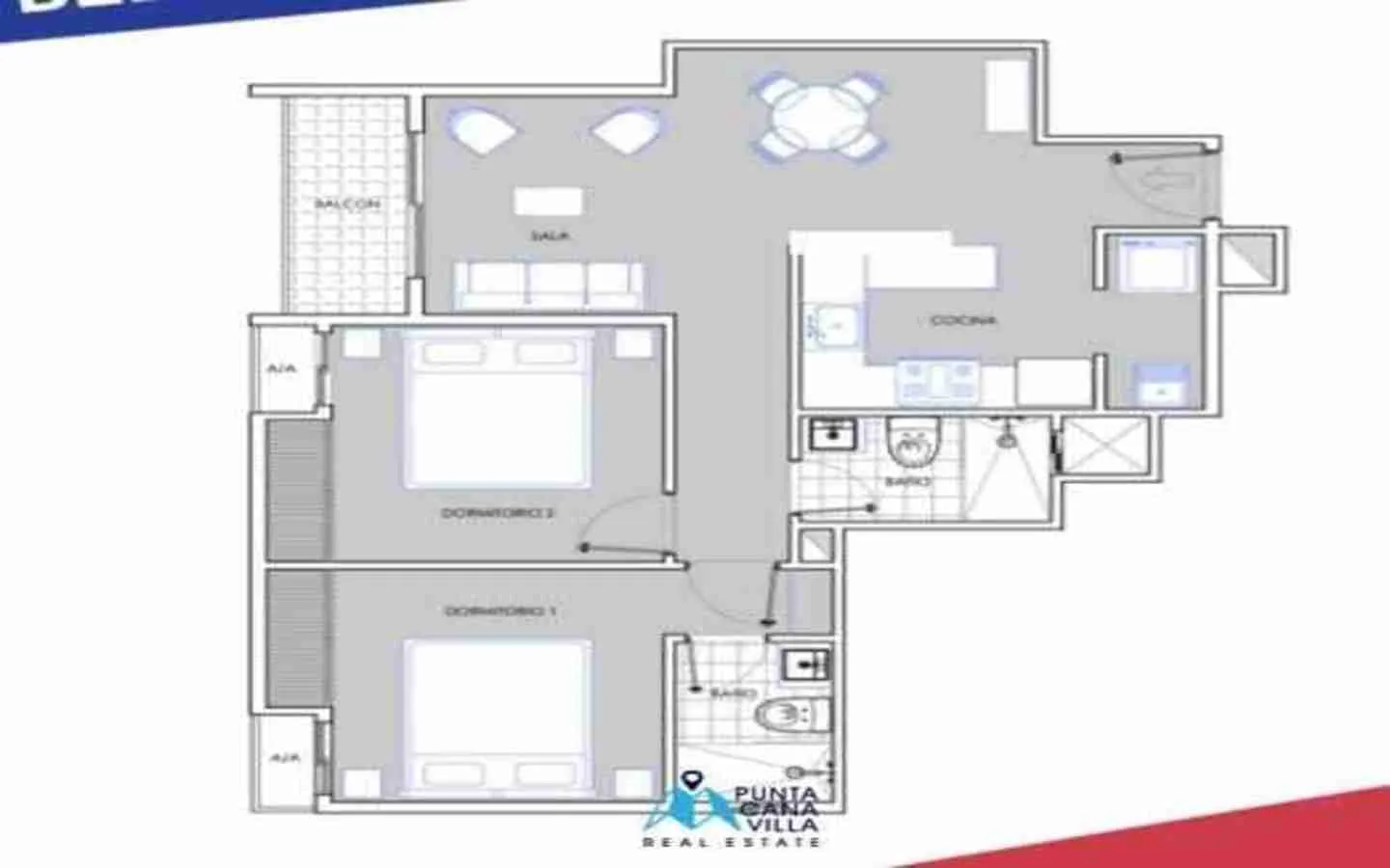 Modern Two Bedroom Condo For Sale In Bavaro, Punta Cana With Home Automation System () Modern Two Bedroom Condo For Sale In Bavaro, Punta Cana With Home Automation System ()