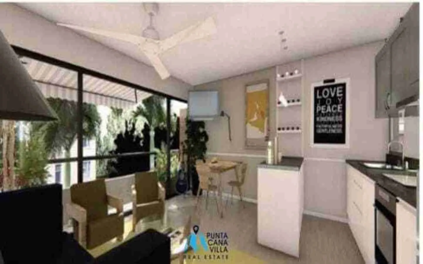 Ample Apartamento De Un Dormitorio En Venta En Bavaro, Punta Cana Con Balcón