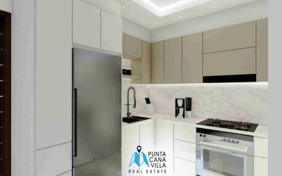 Increíble casa duplex de dos dormitorios en venta en Bávaro, Punta Cana con piscina