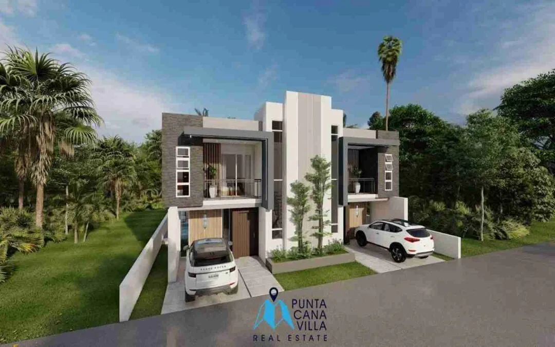 Increíble casa duplex de dos dormitorios en venta en Bávaro, Punta Cana con piscina