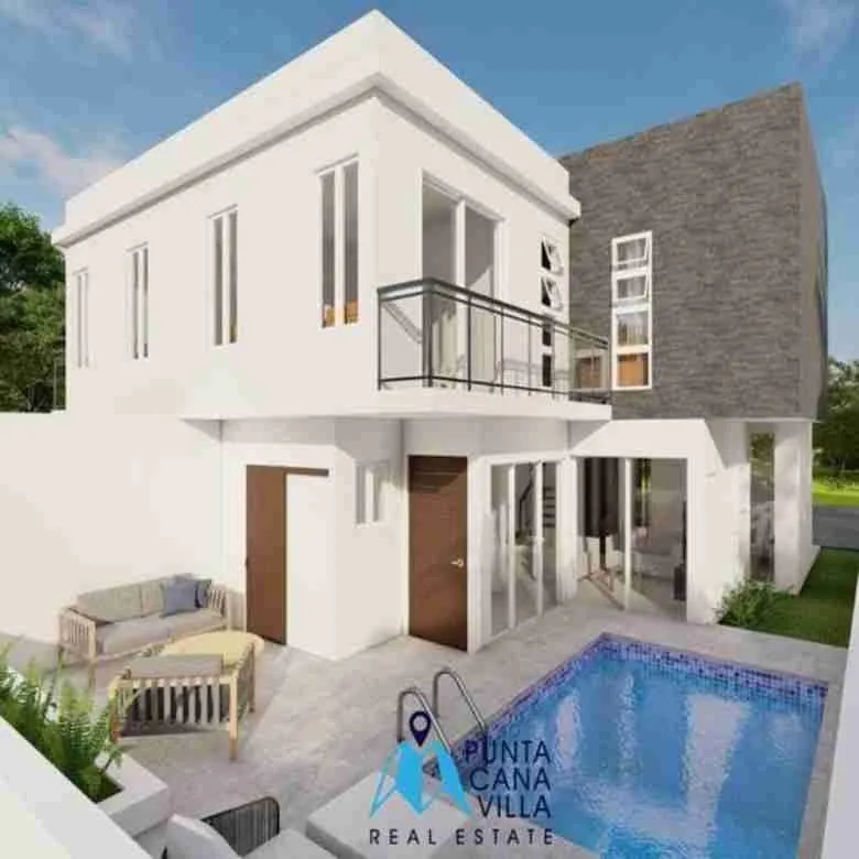 Amazing two bedroom townhouse for sale in Bavaro, Punta Cana with swimming pool ()