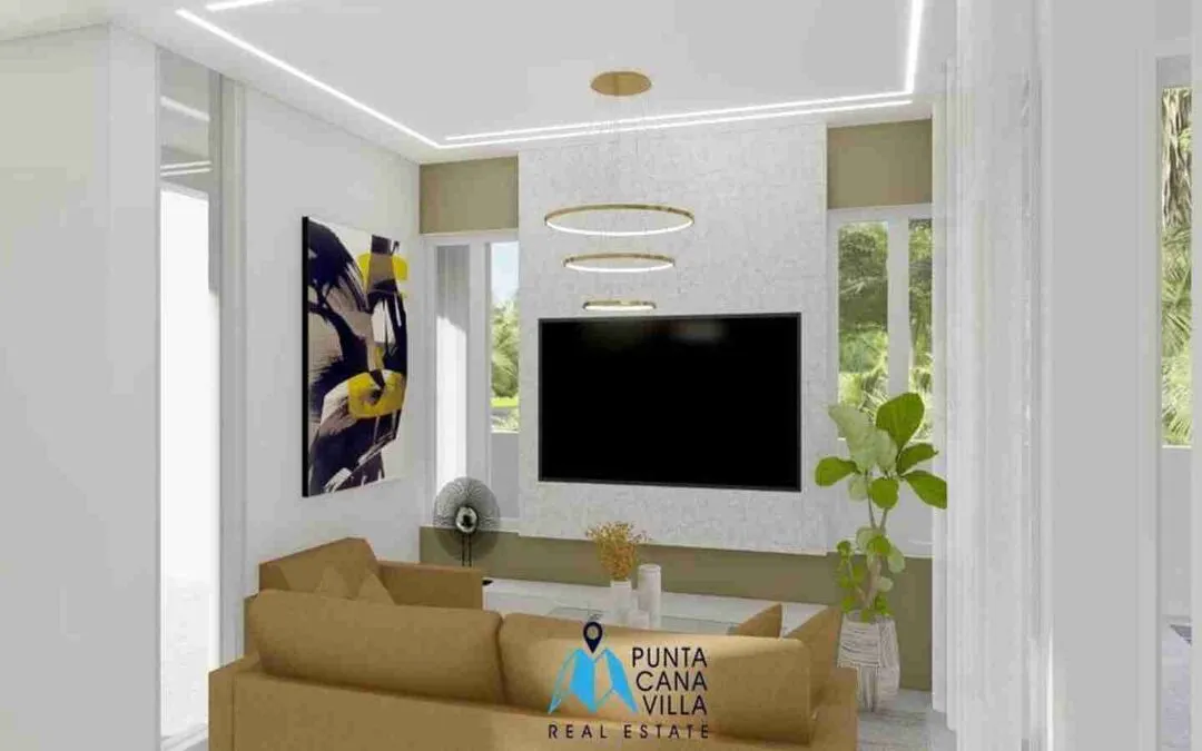 Increíble casa duplex de dos dormitorios en venta en Bávaro, Punta Cana con piscina