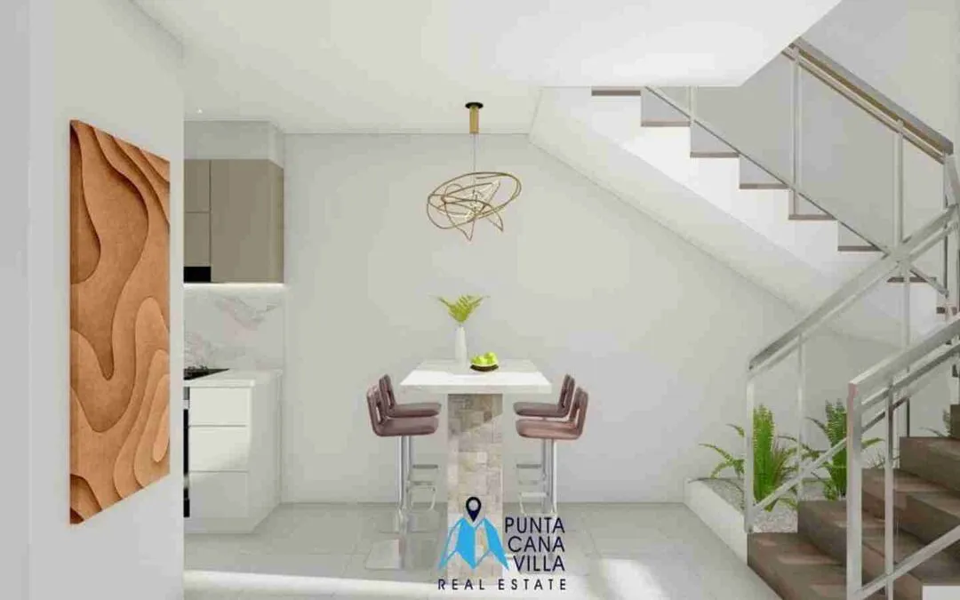 Increíble casa duplex de dos dormitorios en venta en Bávaro, Punta Cana con piscina