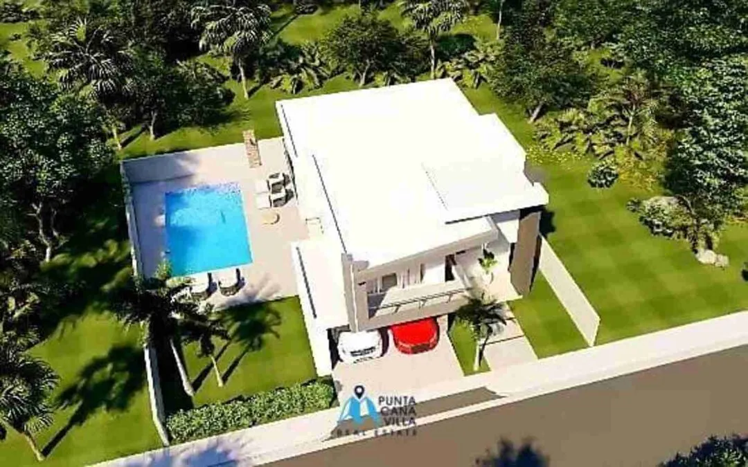 Elegante Villa De Tres Dormitorios En Venta En Bavaro, Punta Cana Con Balcón