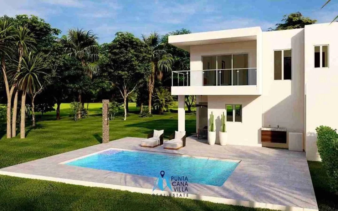 Elegante Villa De Tres Dormitorios En Venta En Bavaro, Punta Cana Con Balcón