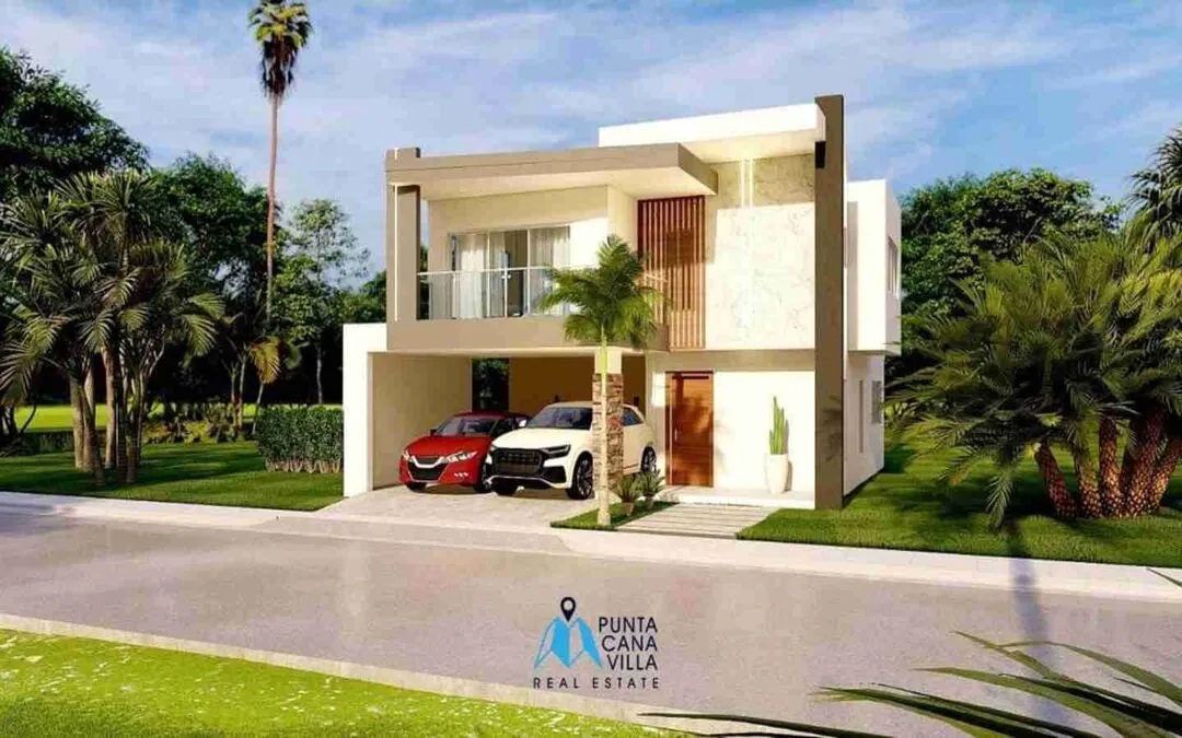 Elegante Villa De Tres Dormitorios En Venta En Bavaro, Punta Cana Con Balcón