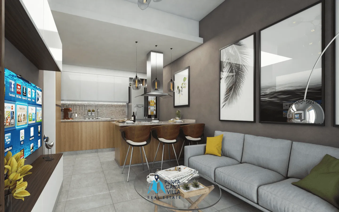 Lovely two bedroom condo for sale in Bavaro, Punta Cana with appliances included () Lovely two bedroom condo for sale in Bavaro, Punta Cana with appliances included ()