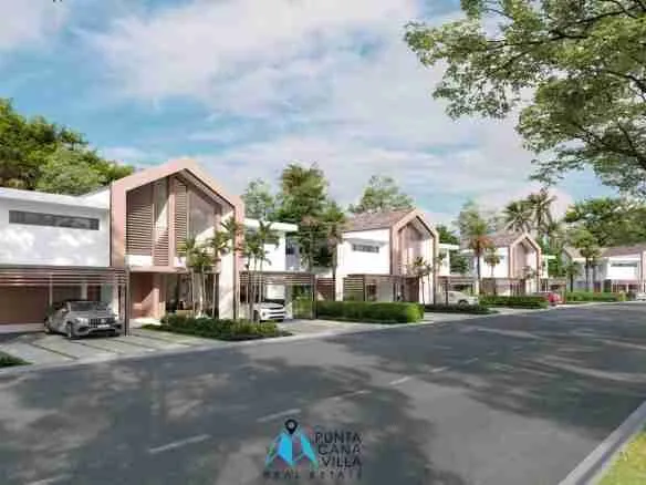 Spacious Three Bedroom Duplex Villa For Sale In Bavaro, Punta Cana With Family Room ()