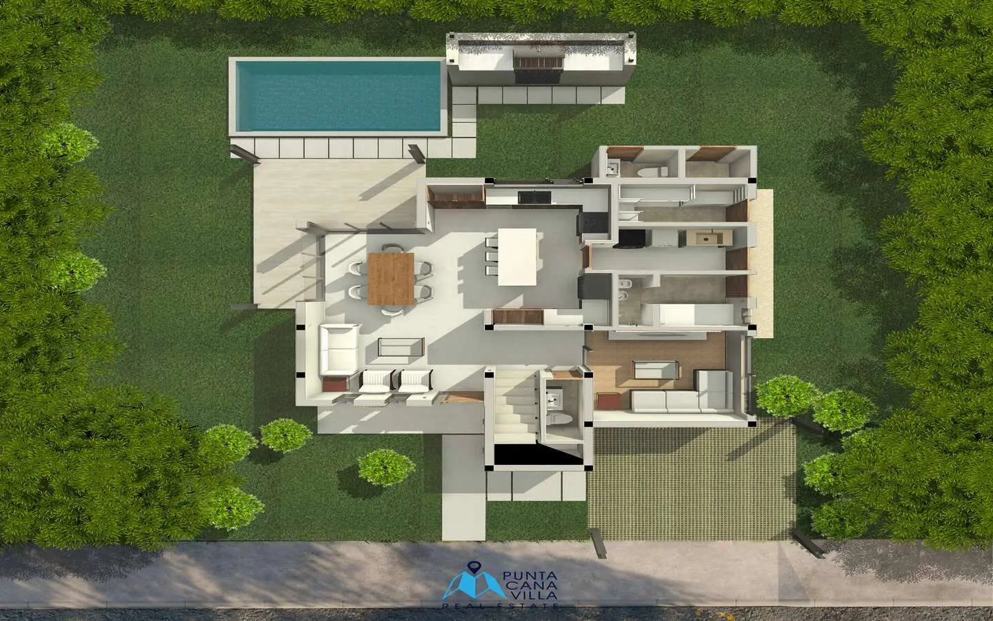 Increíble Villa Dúplex De Tres Habitaciones En Venta En Bávaro, Punta Cana