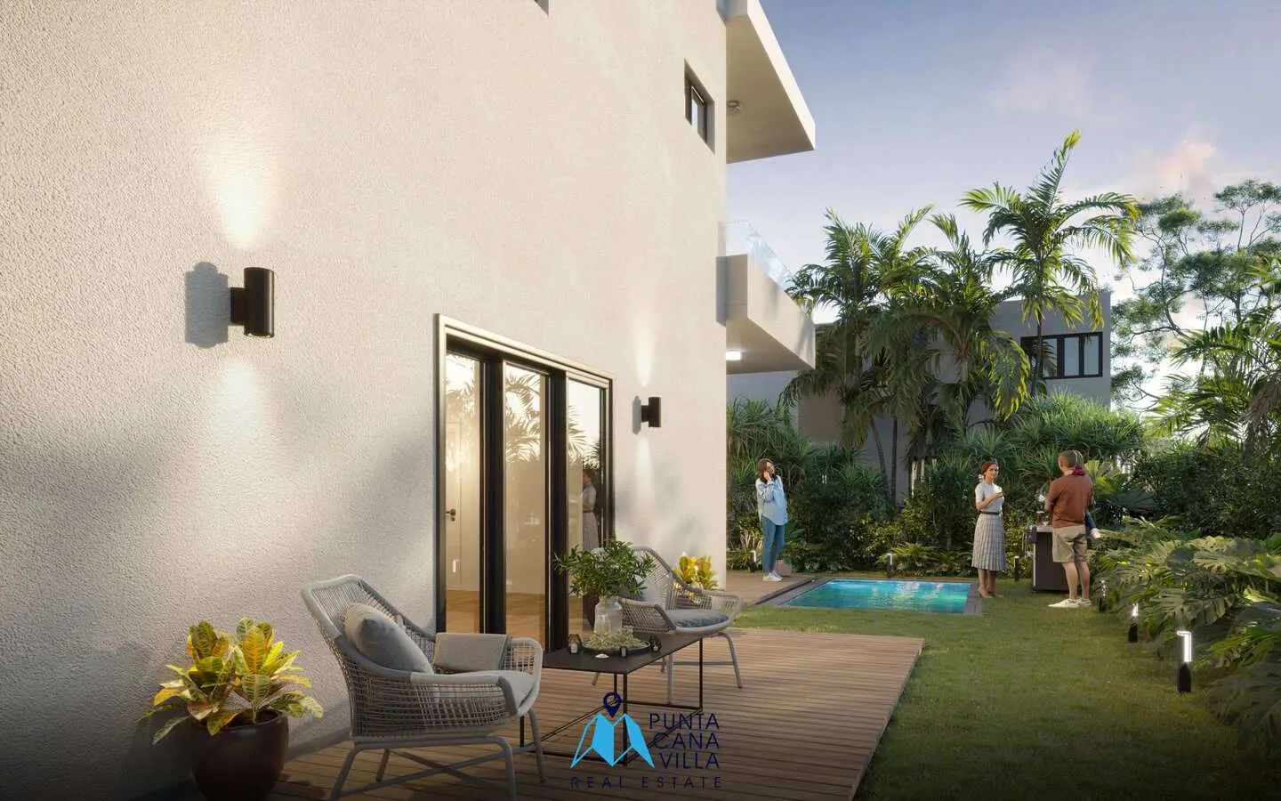 Acogedora Villa De Tres Habitaciones En Venta En Bávaro, Punta Cana Dentro De Comunidad Cerrada