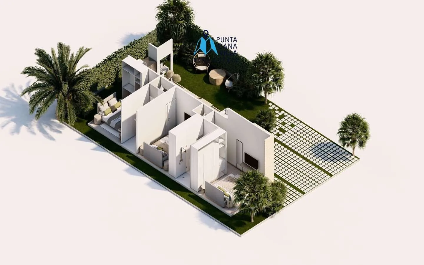 Luxueuse maison de trois chambres à vendre à Macao, Punta Cana