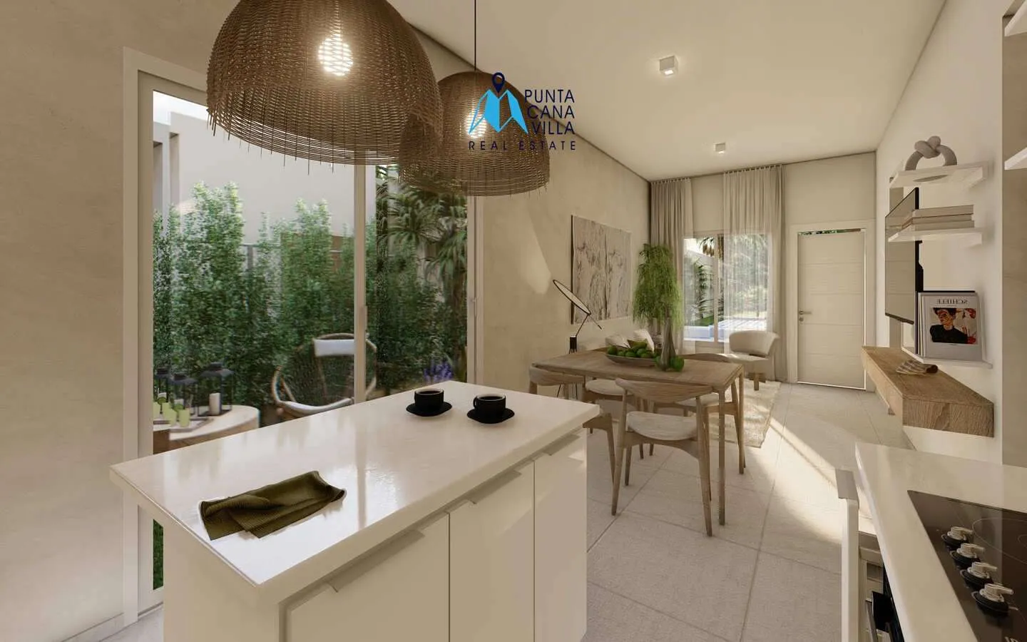 Luxueuse maison de trois chambres à vendre à Macao, Punta Cana