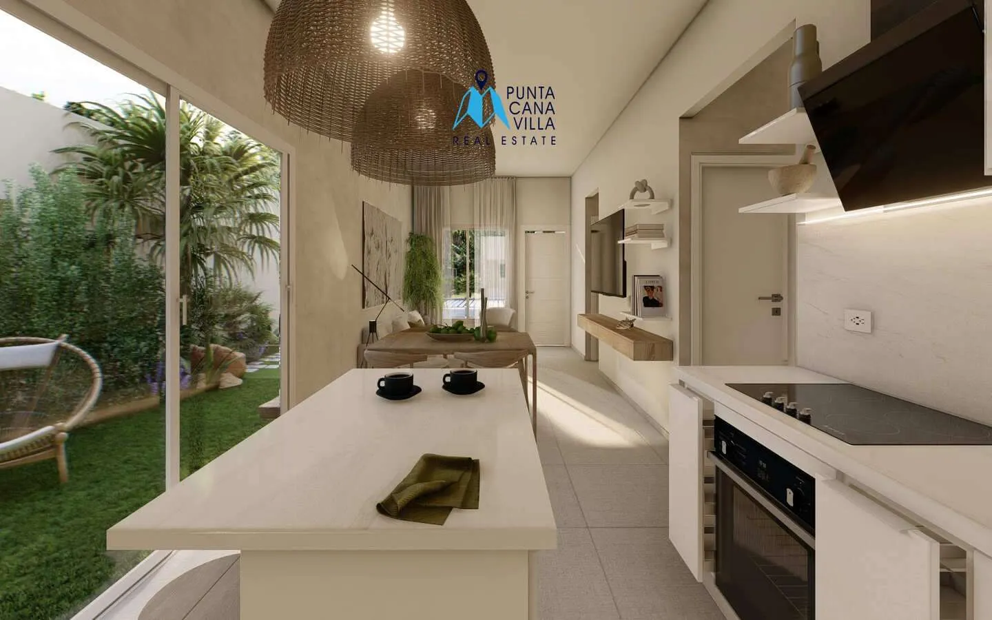 Luxueuse maison de trois chambres à vendre à Macao, Punta Cana