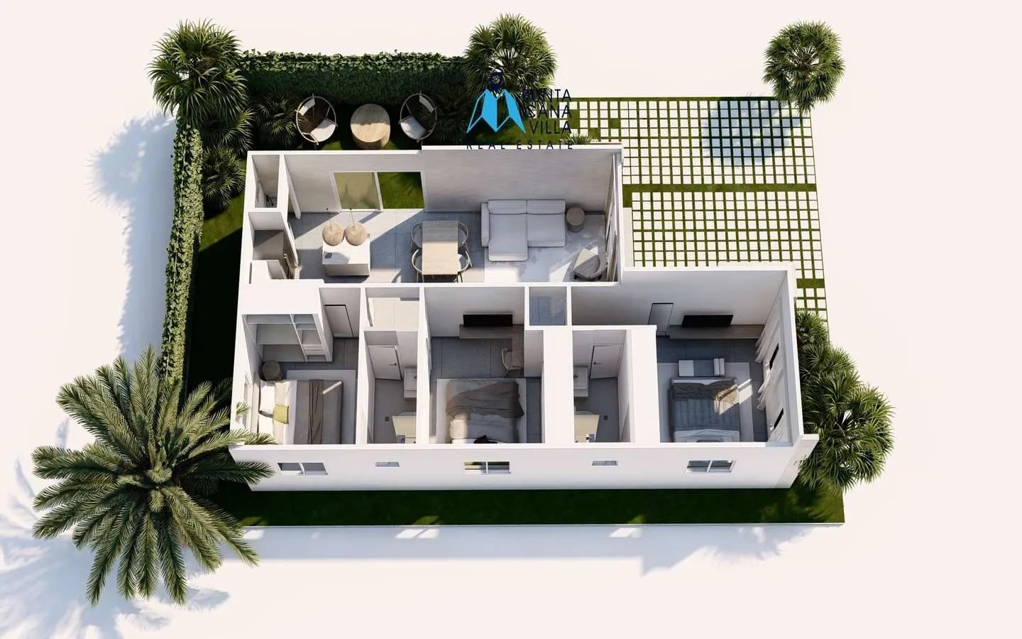 Luxueuse maison de trois chambres à vendre à Macao, Punta Cana