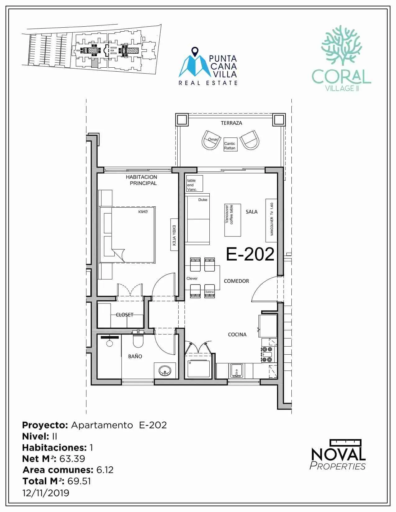 Lujoso Apartamento de 1 habitación en venta en Punta Cana a pasos de la playa, Coral Village 2