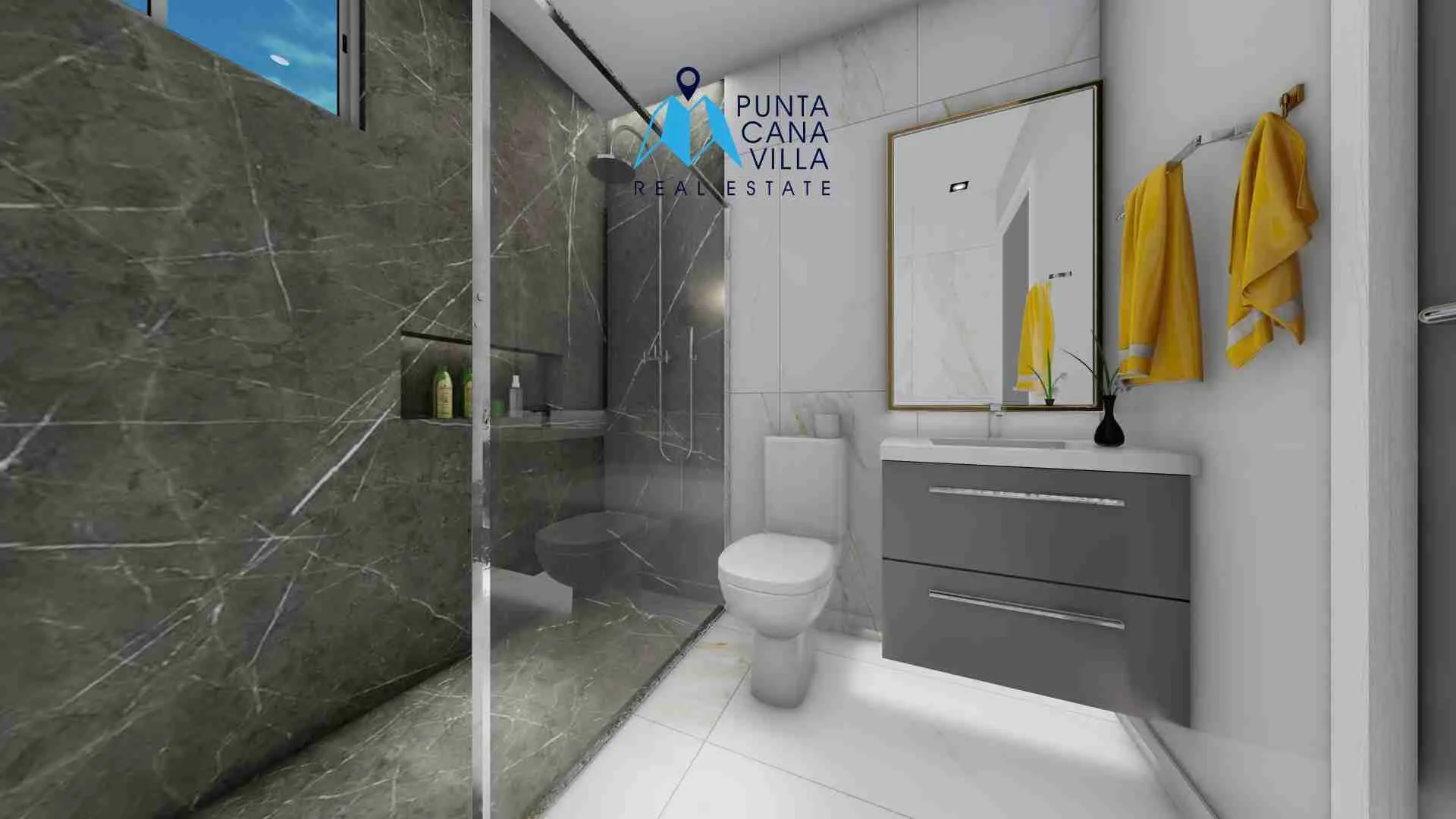 palmeras resipal punta cana villa for sale two bedroomsBAÑO SECUNDARIO