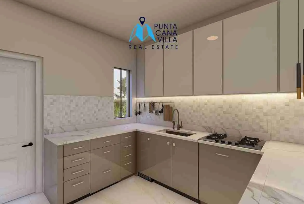 palmeras resipal punta cana villa for sale two bedroomsCOCINA