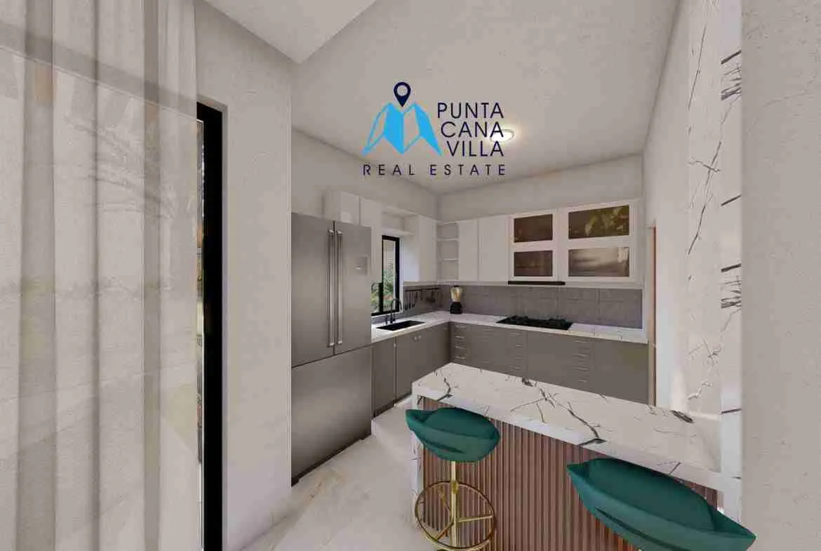 palmeras resipal punta cana villa for sale two bedroomsCOCINA