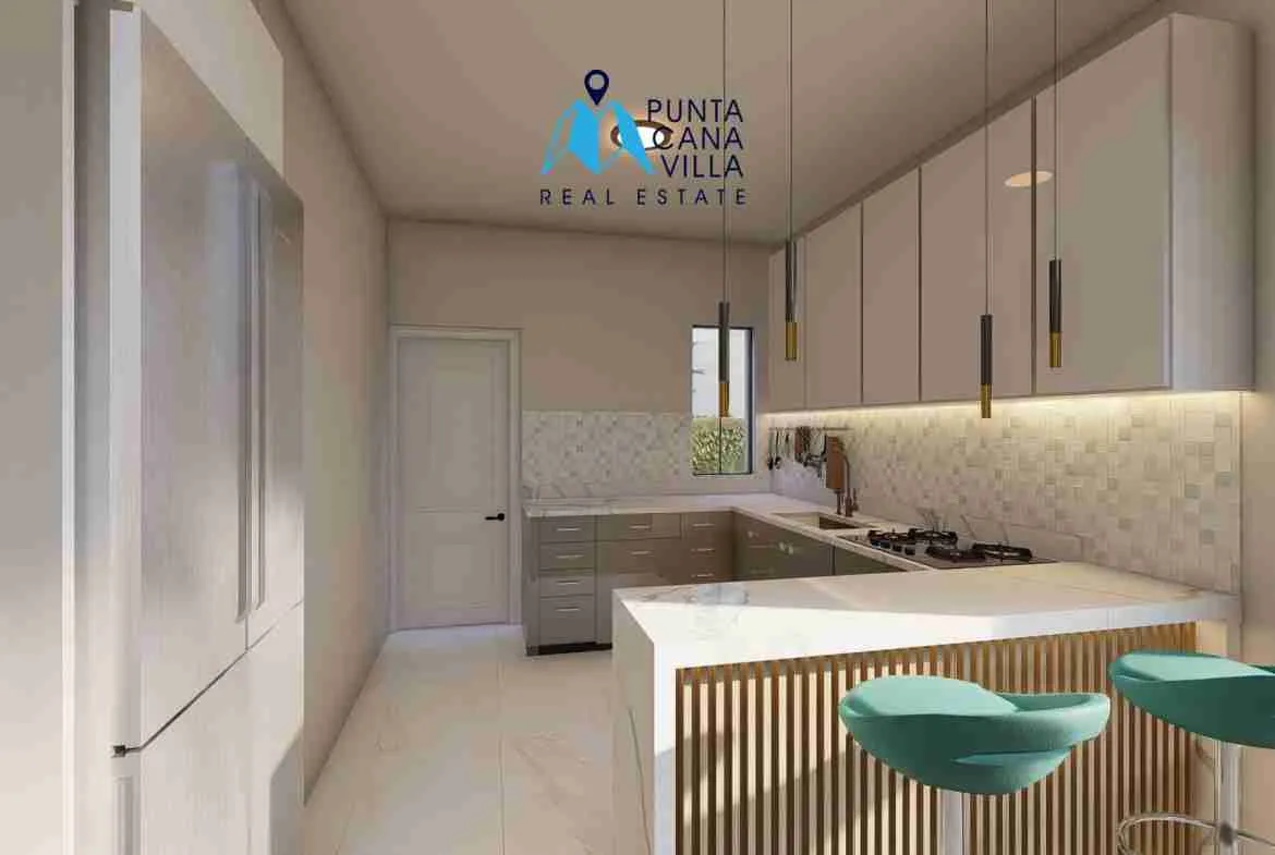 palmeras resipal punta cana villa for sale two bedroomsCOCINA