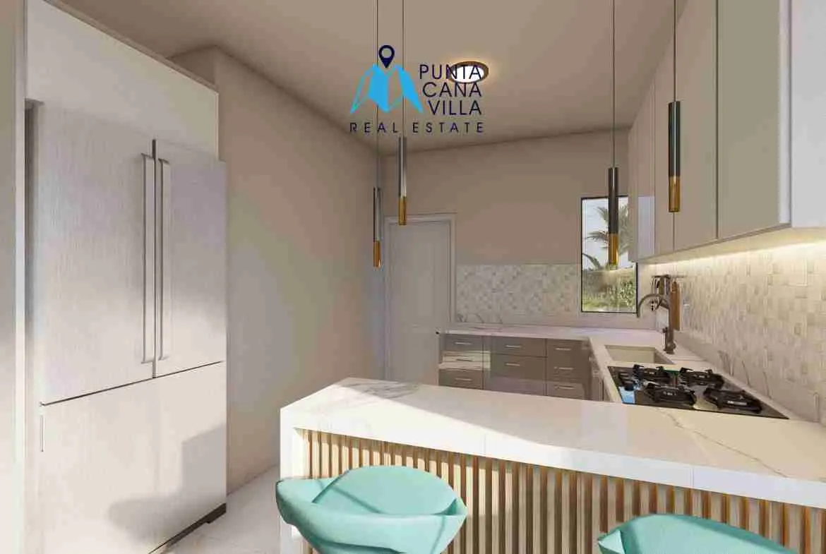 palmeras resipal punta cana villa for sale two bedroomsCOCINA