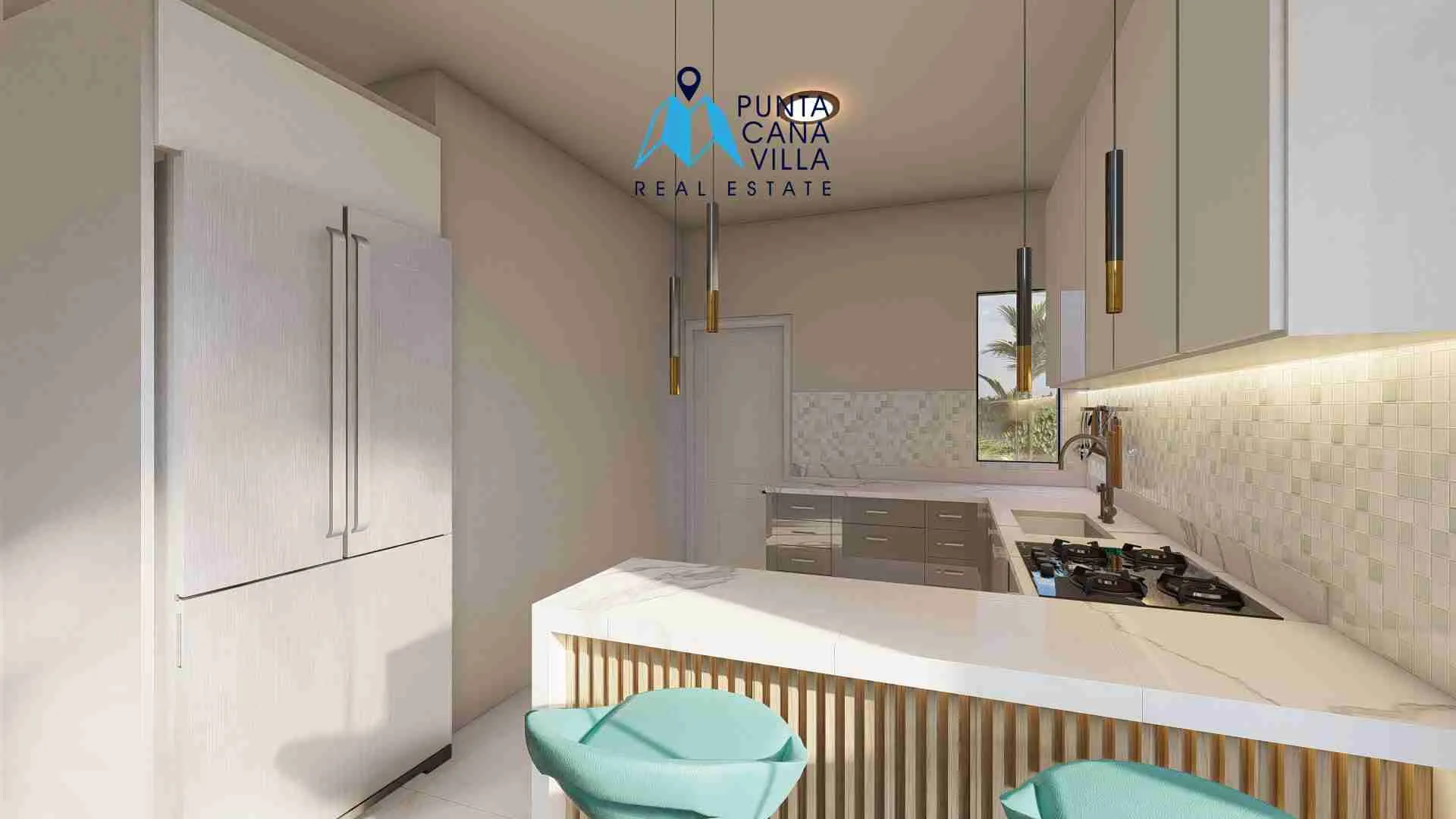 palmeras resipal punta cana villa for sale two bedroomsCOCINA