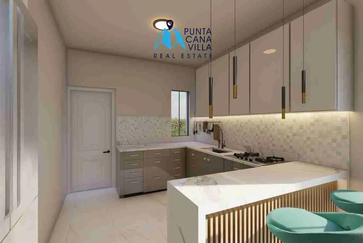 palmeras resipal punta cana villa for sale two bedroomsCOCINA