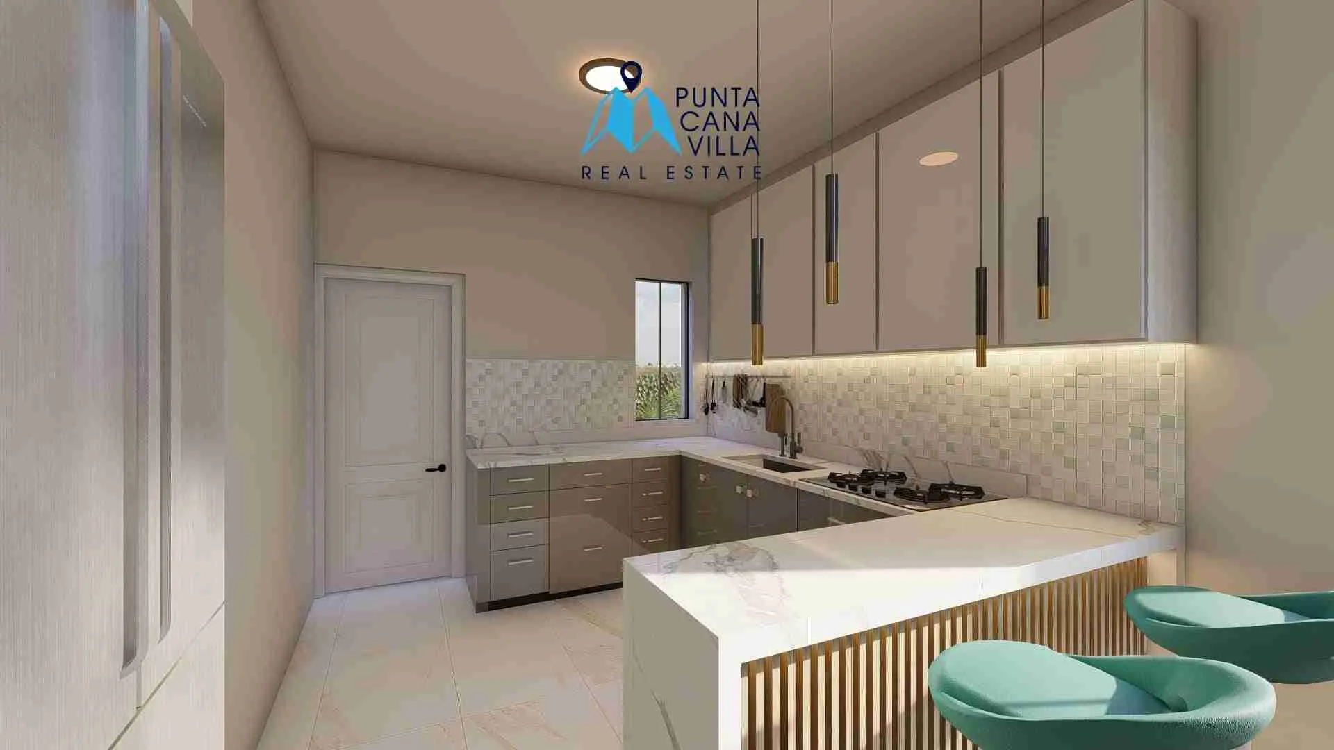 palmeras resipal punta cana villa for sale two bedroomsCOCINA