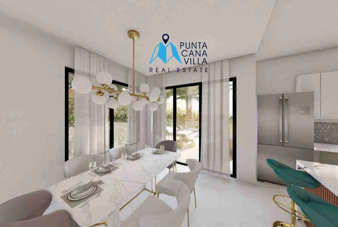 palmeras resipal punta cana villa for sale two bedroomsCOMEDO COCINA