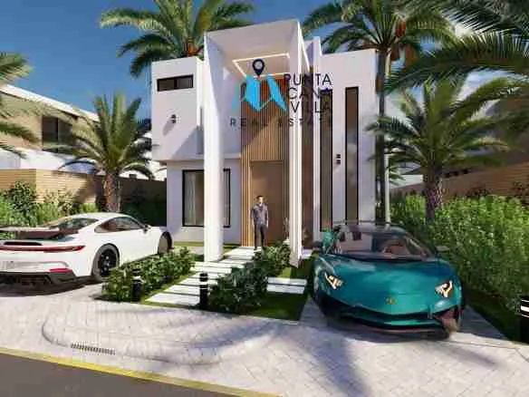 palmeras resipal punta cana villa for sale two bedroomsFACHADA