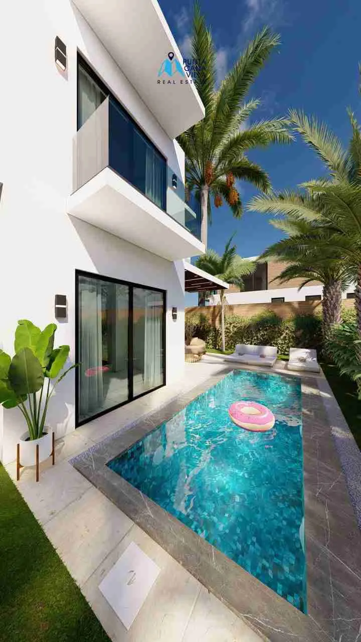 palmeras resipal punta cana villa for sale two bedroomsPISCINA PATIO