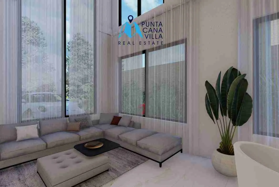 palmeras resipal punta cana villa for sale two bedroomsSALA