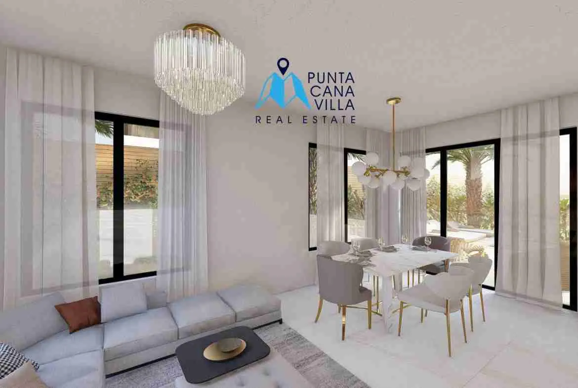 palmeras resipal punta cana villa for sale two bedroomsSALA COMEDOR