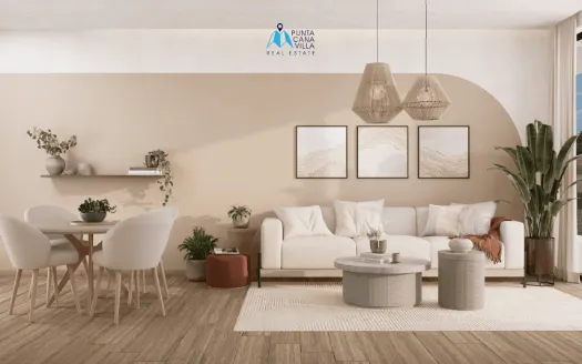 Atractivo Apartamento de dos dormitorios en venta en Bávaro, Punta Cana, con acceso al club de playa