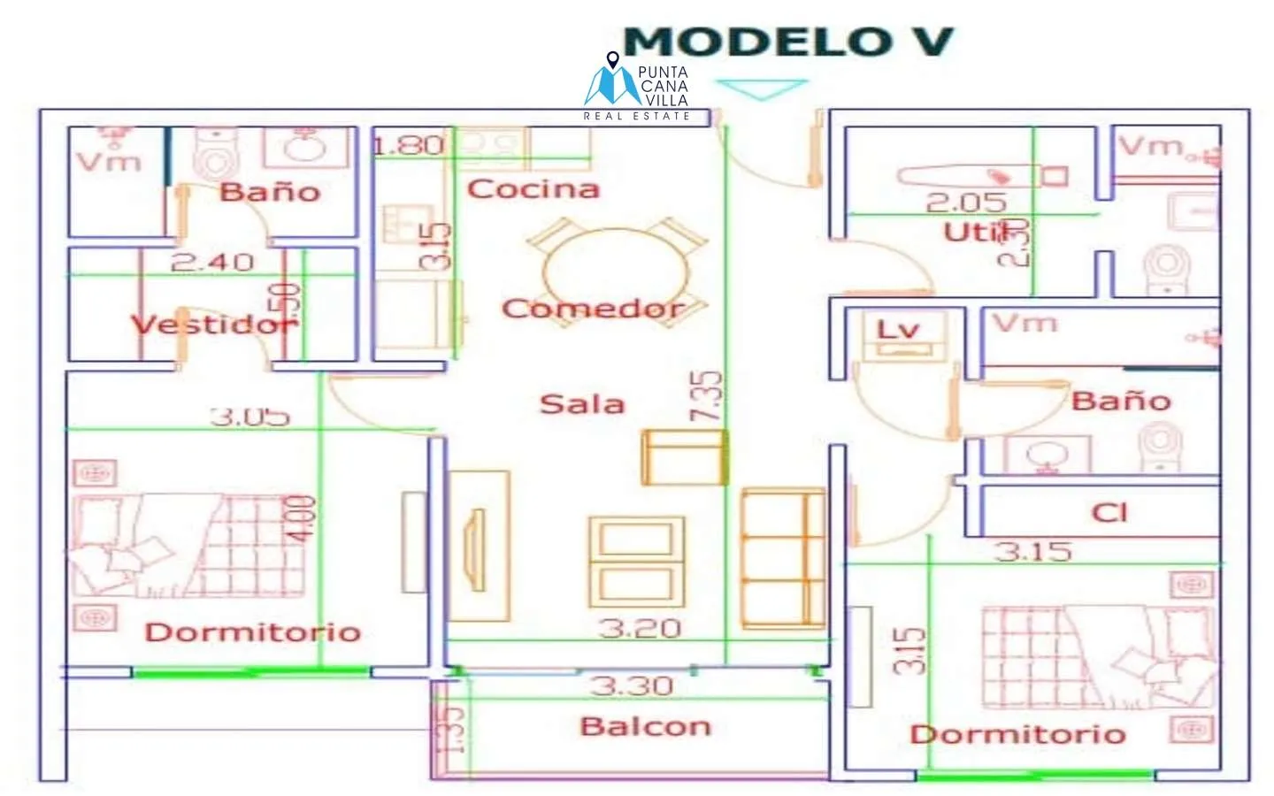Magnifique condo de deux chambres à vendre à Vista Cana, Punta Cana