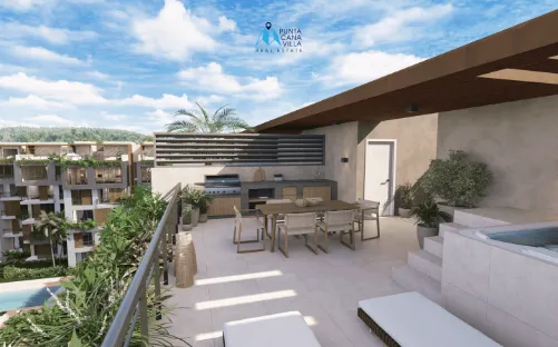 Riviera Bay: Se Vende Encantador Apartamento De Un Dormitorio En Bavaro, Punta Cana Con Acceso Al Beach Club