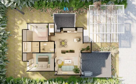 Macao Hills, Magnífica Villa de dos habitaciones en Venta en Macao, Punta Cana con Excepcionales Servicios