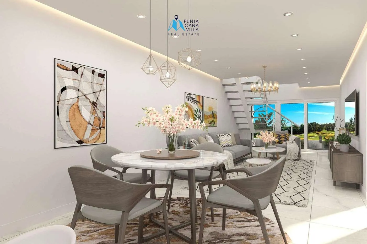 Áticos en venta en Palm Oasis, Punta Cana; con jacuzzi, campo de golf, playa privada, pickleball y casino
