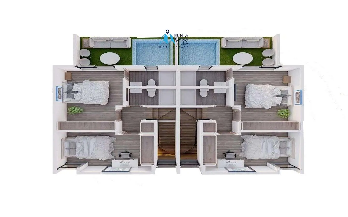 Casa dúplex de dos habitaciones Allegra Park en venta en Punta Cana