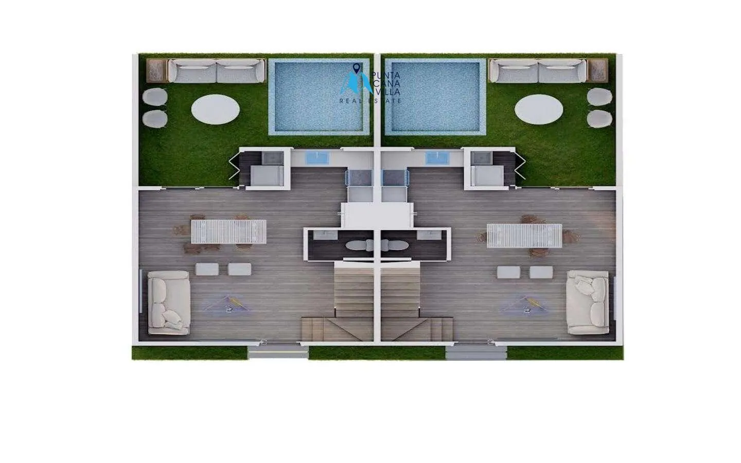 Casa dúplex de dos habitaciones Allegra Park en venta en Punta Cana