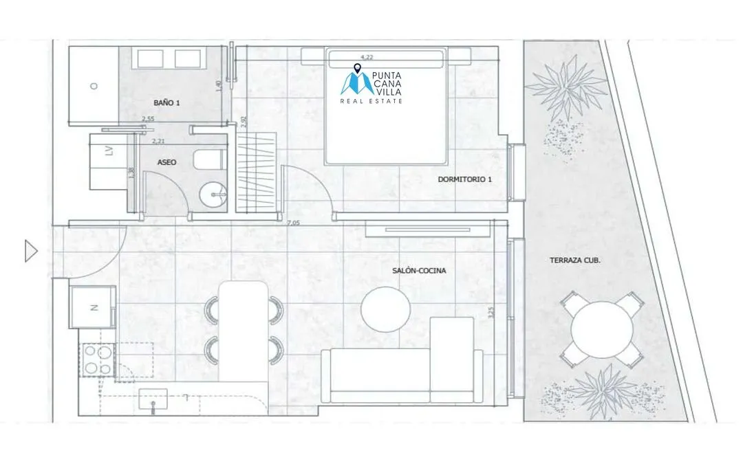 Cabeza de Toro, Un Dormitorio Apartamento En Venta En Punta Cana