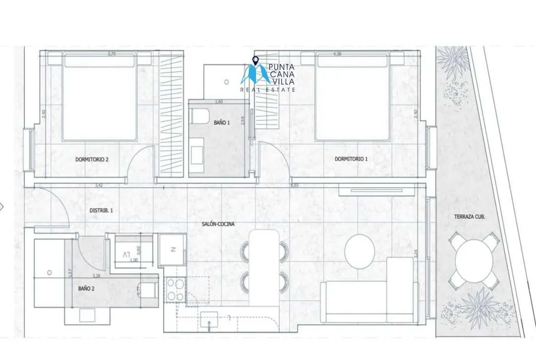 Cabeza de Toro, Two Bedroom Condo For Sale In Punta Cana, Moon Garden ()