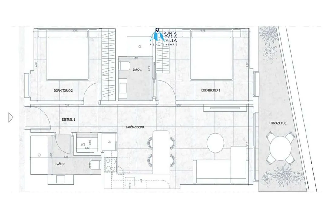 Cabeza de Toro, Dos Dormitorios Apartamento En Venta En Punta Cana