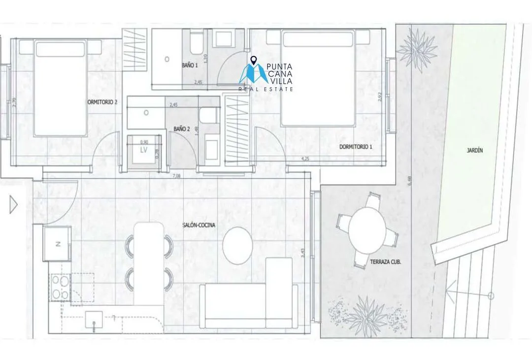 Cabeza de Toro, Two Bedroom Condo For Sale In Punta Cana, Moon Garden ()