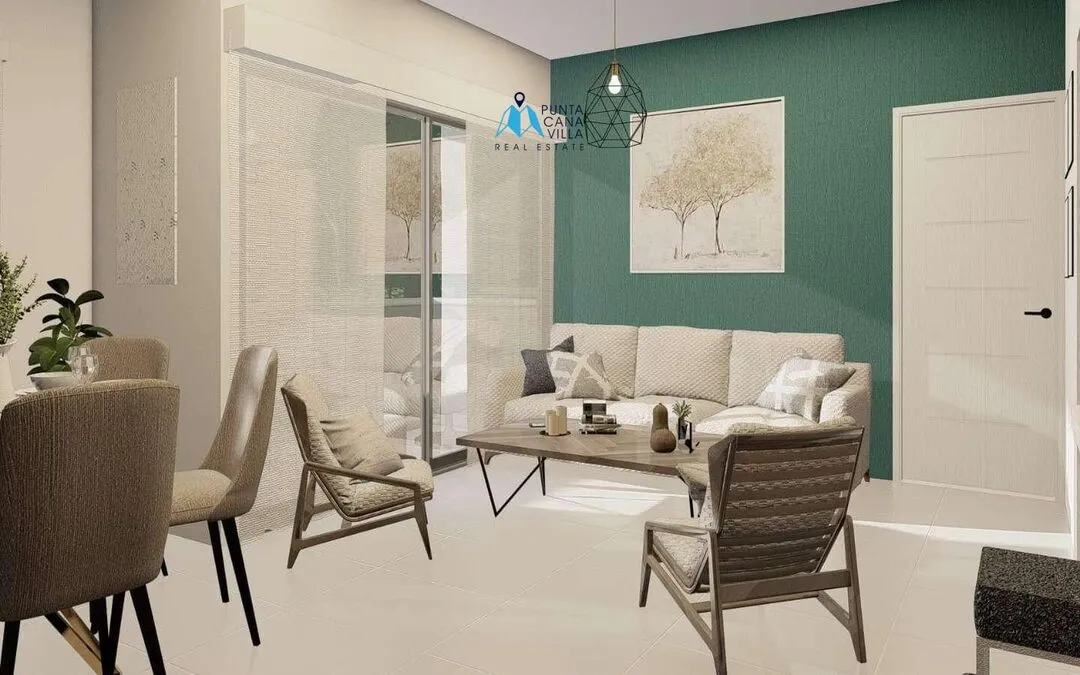 Colinas de Punta Cana : Spacieux condo de trois chambres à vendre à Bávaro avec gymnase, piscines et commodités familiales