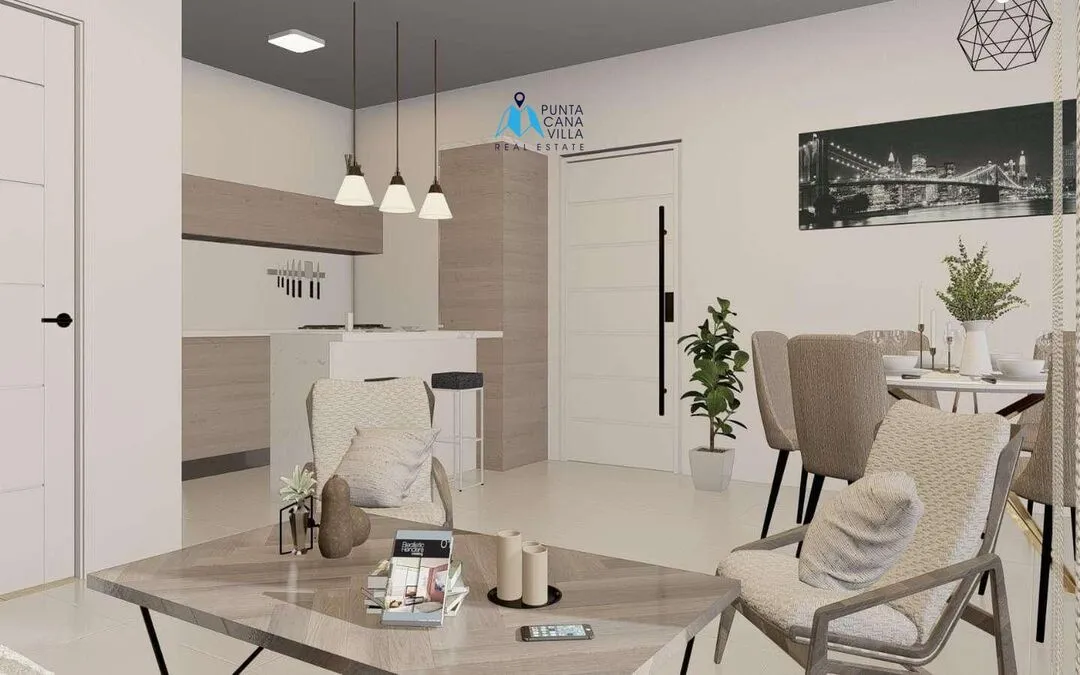 Colinas de Punta Cana : Spacieux condo de trois chambres à vendre à Bávaro avec gymnase, piscines et commodités familiales