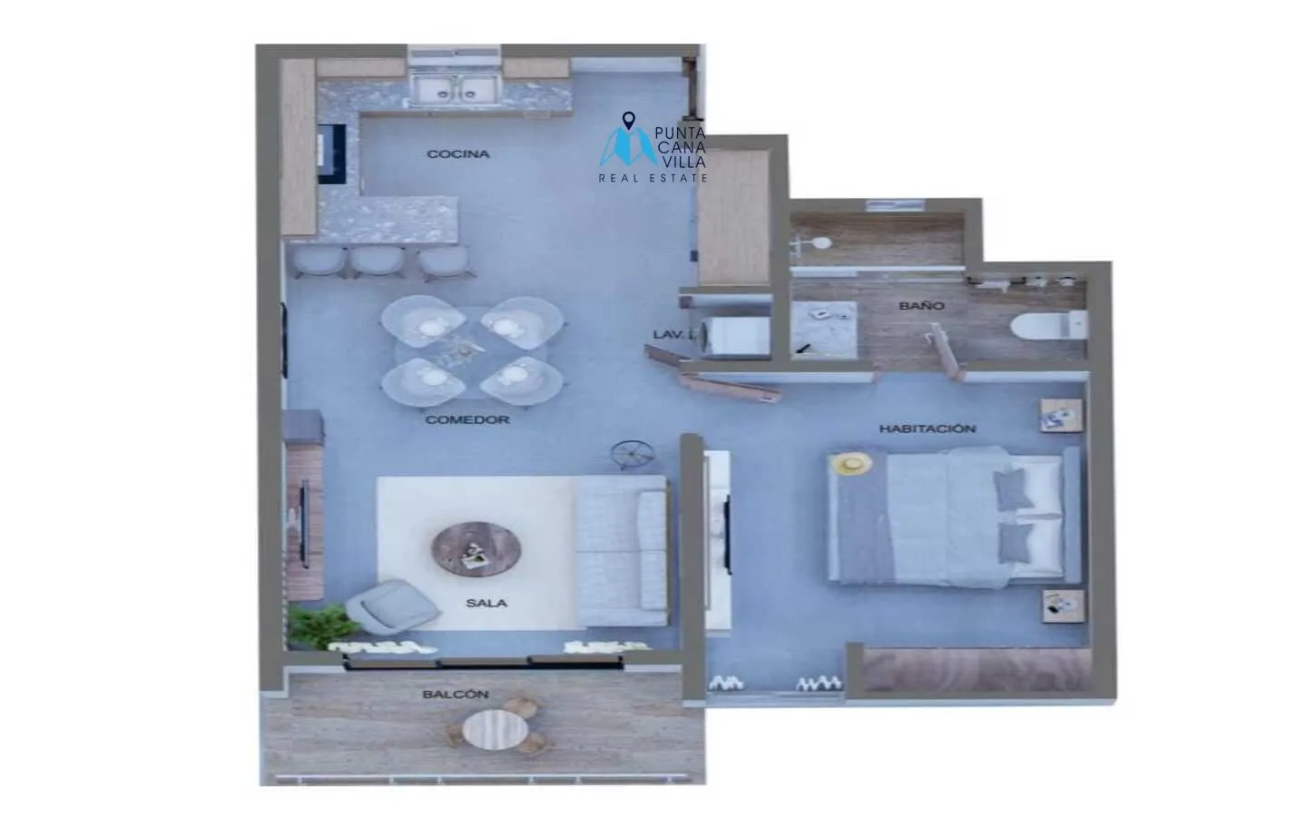 El Cortesito, Apartamento De Una Habitación En Venta En Bavaro, Punta Cana