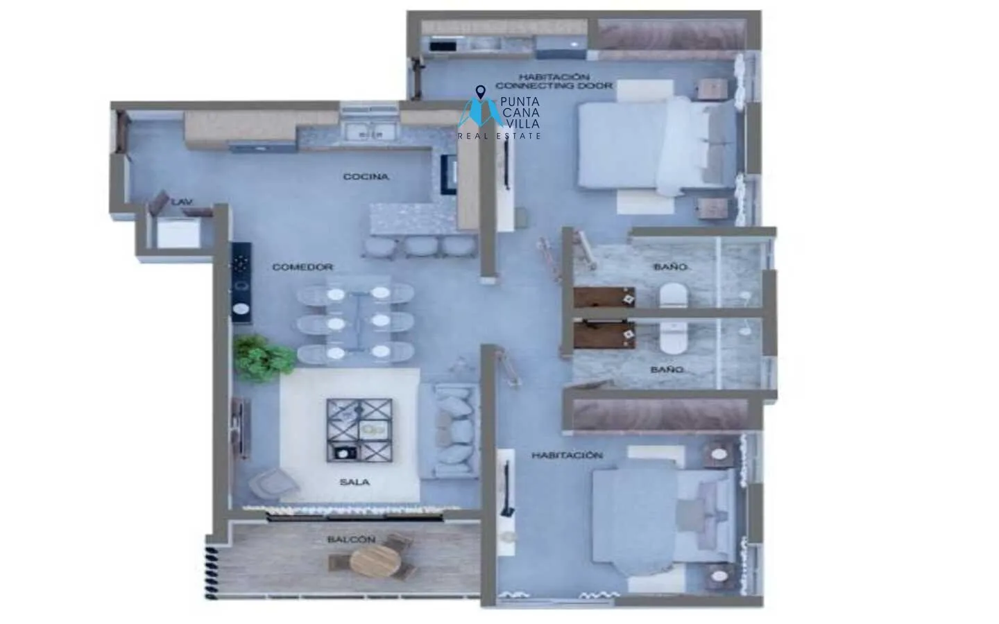 El Cortesito, Dos Dormitorios Apartamento En Venta En Bavaro, Punta Cana