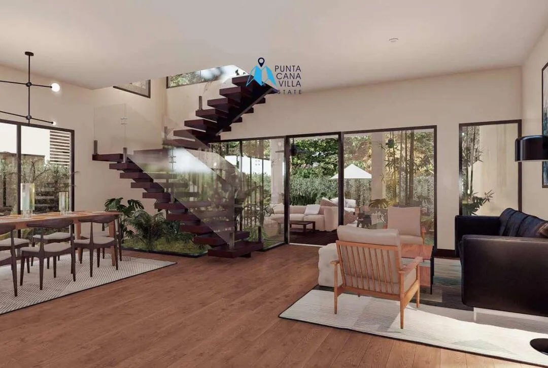 Homely Three Bedroom Villa For Sale In Las Canas, Cap Cana Surrounded By Lush Green Areas ()