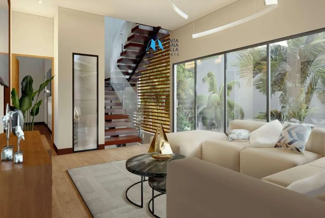 Homely Three Bedroom Villa For Sale In Las Canas, Cap Cana Surrounded By Lush Green Areas ()